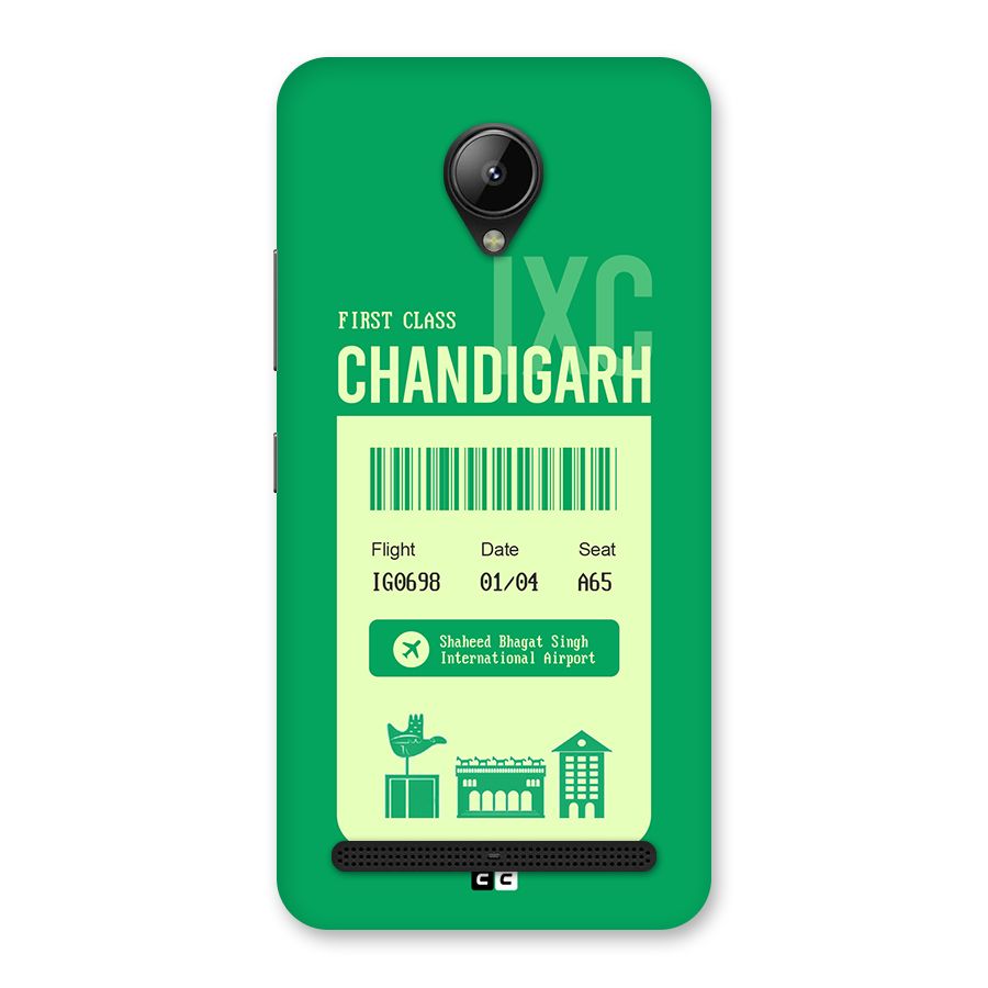 Chandigarh Boarding Pass Back Case for Lenovo C2