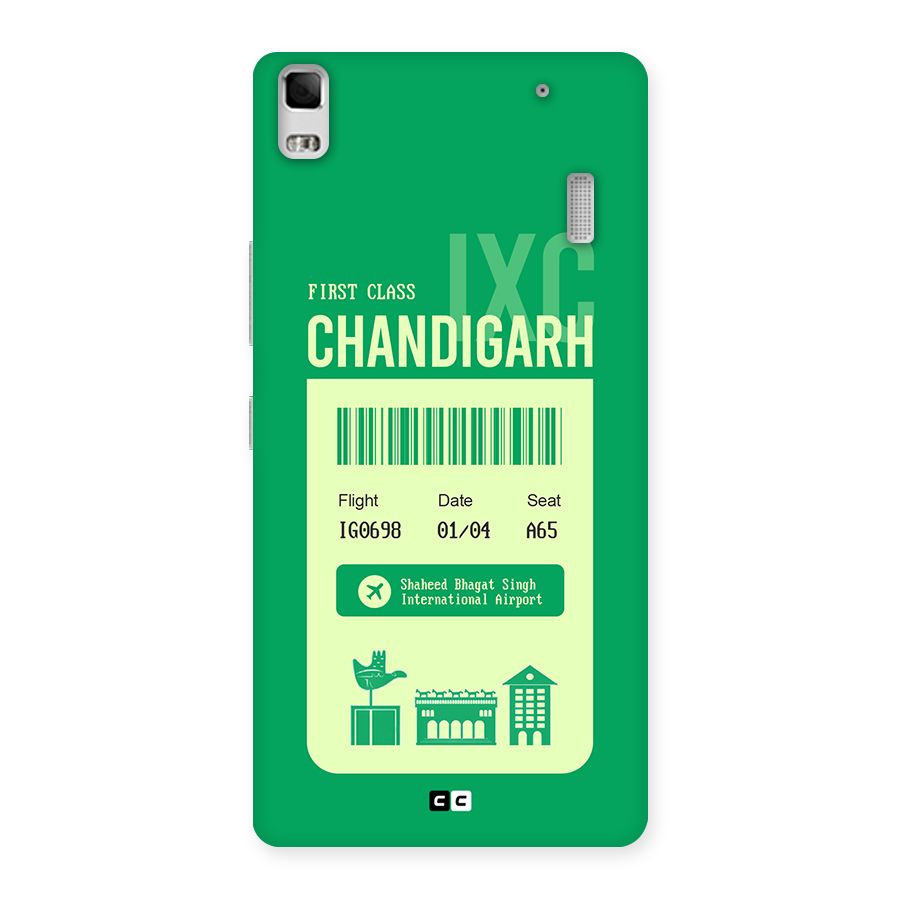 Chandigarh Boarding Pass Back Case for Lenovo K3 Note