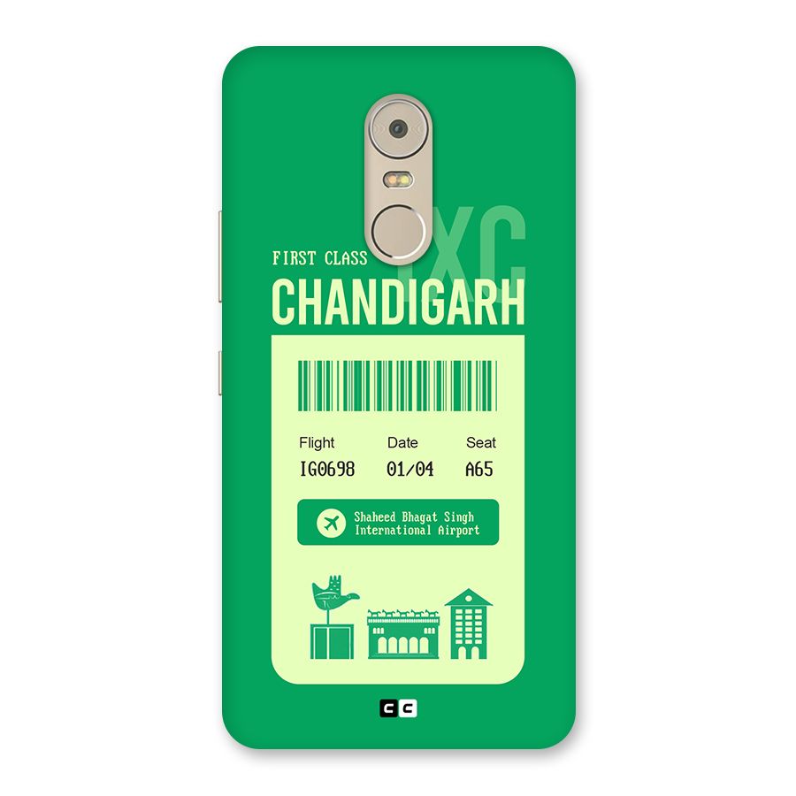 Chandigarh Boarding Pass Back Case for Lenovo K6 Note