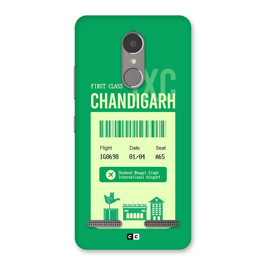 Chandigarh Boarding Pass Back Case for Lenovo K6 Power