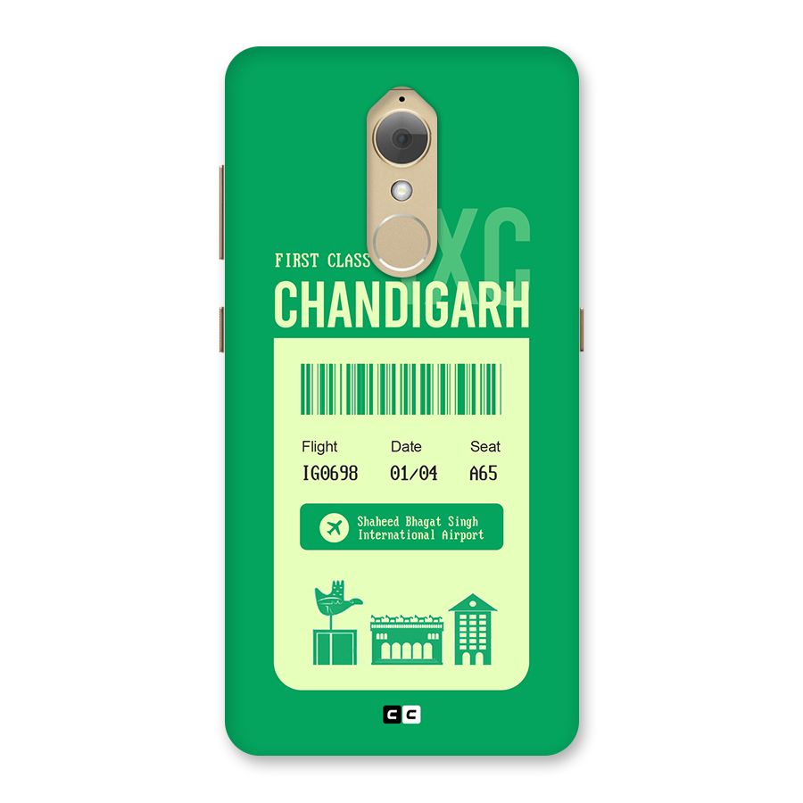 Chandigarh Boarding Pass Back Case for Lenovo K8