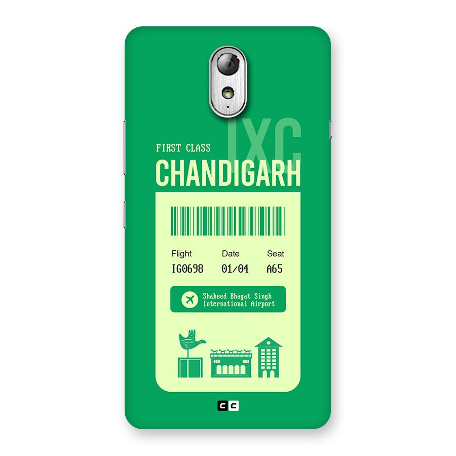 Chandigarh Boarding Pass Back Case for Lenovo Vibe P1M