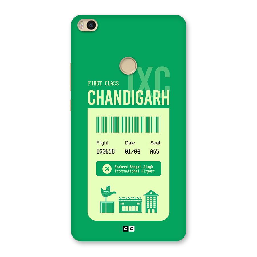 Chandigarh Boarding Pass Back Case for Mi Max 2