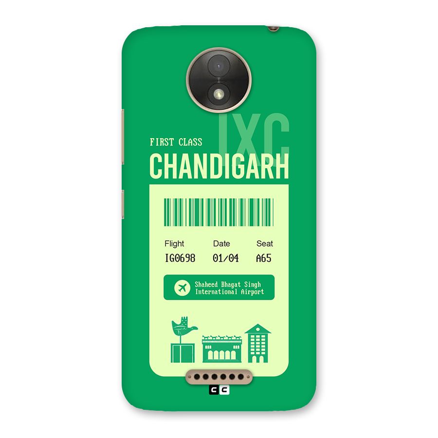 Chandigarh Boarding Pass Back Case for Moto C Plus