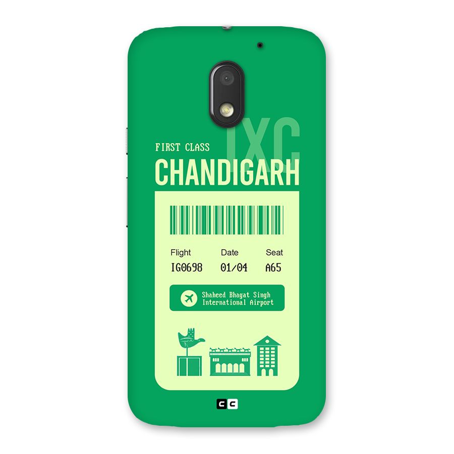 Chandigarh Boarding Pass Back Case for Moto E3 Power
