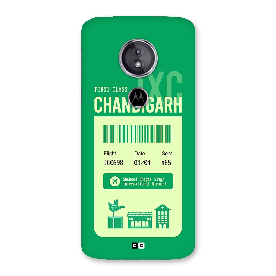 Chandigarh Boarding Pass Back Case for Moto E5