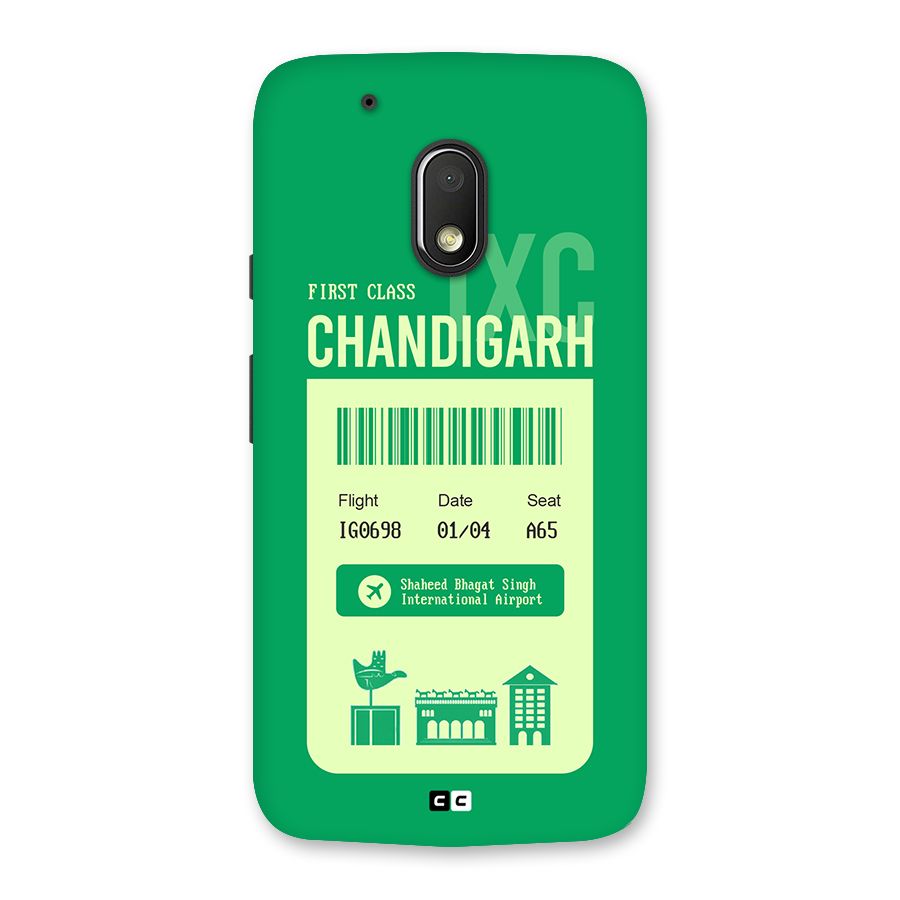 Chandigarh Boarding Pass Back Case for Moto G4 Play