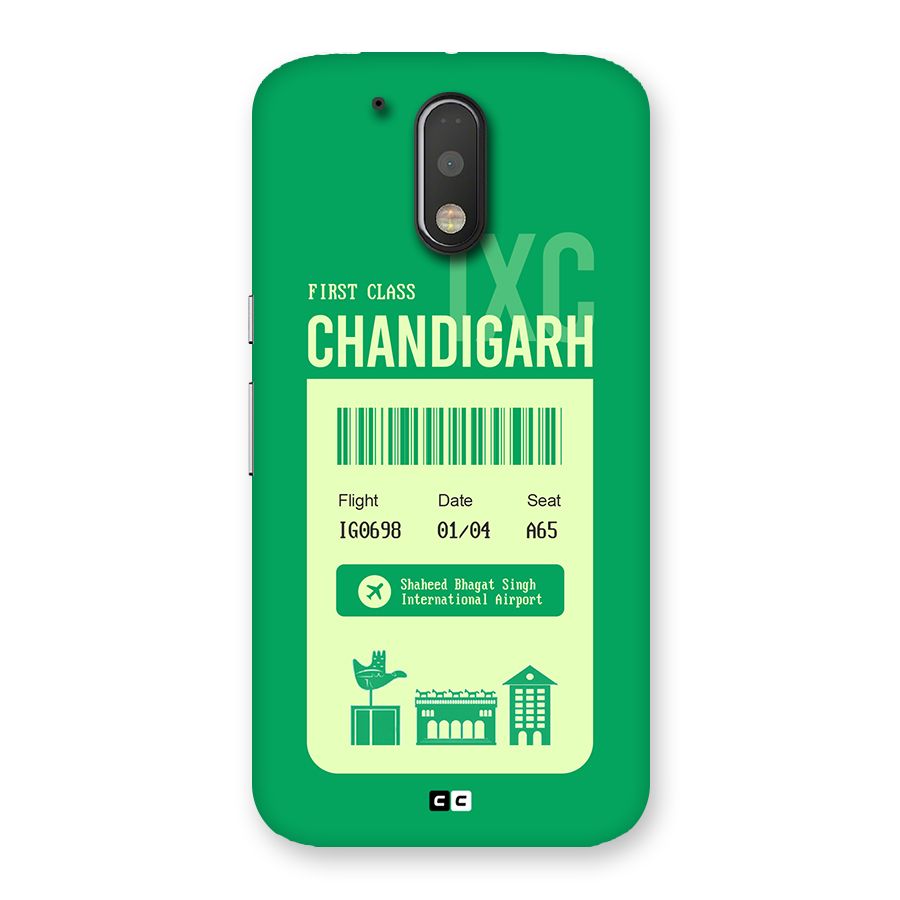 Chandigarh Boarding Pass Back Case for Moto G4 Plus