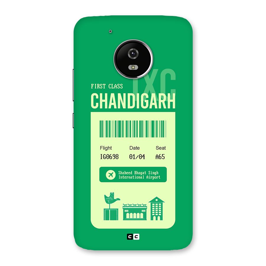 Chandigarh Boarding Pass Back Case for Moto G5