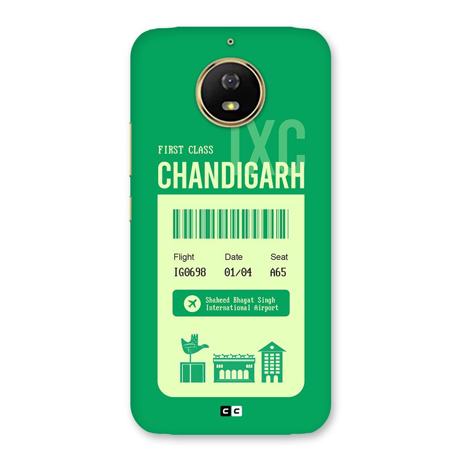 Chandigarh Boarding Pass Back Case for Moto G5s