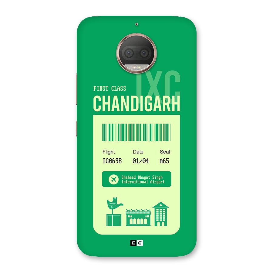 Chandigarh Boarding Pass Back Case for Moto G5s Plus