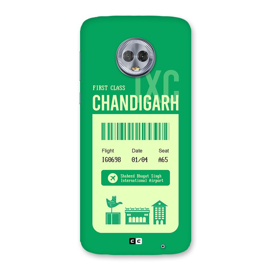 Chandigarh Boarding Pass Back Case for Moto G6 Plus