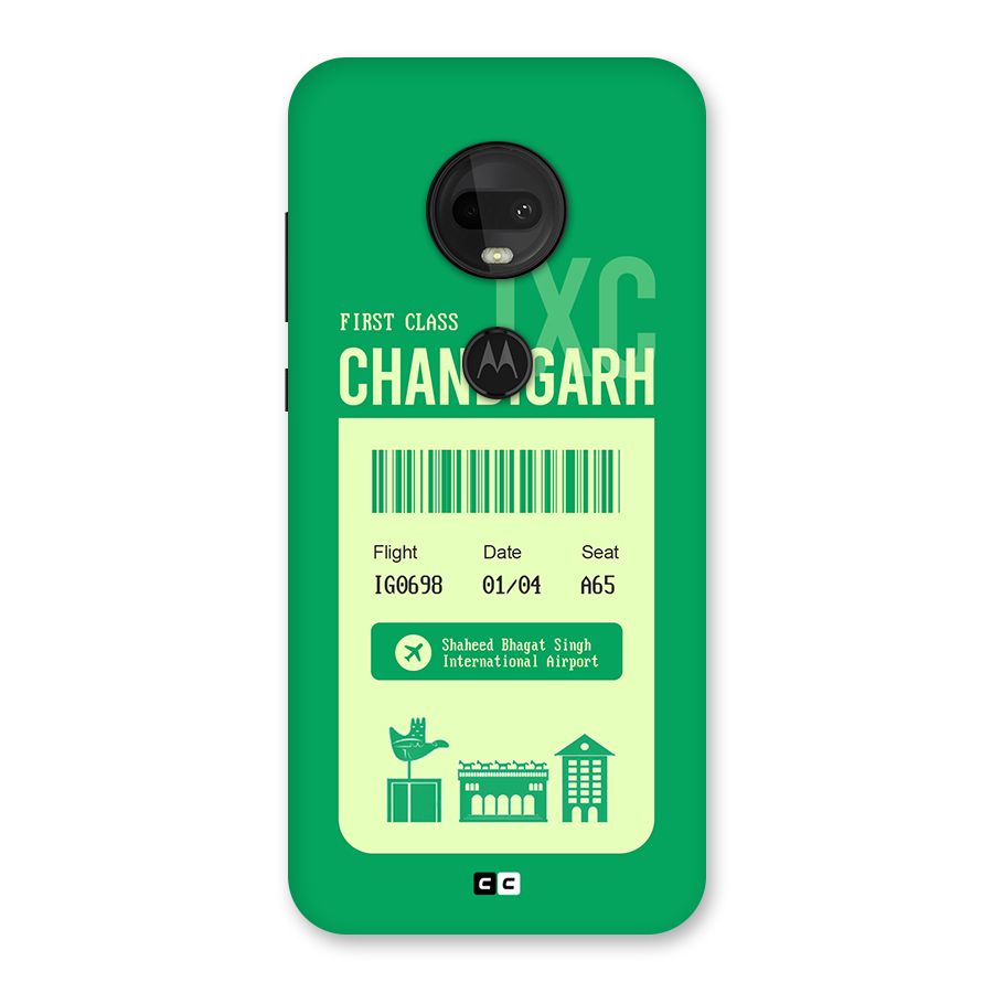 Chandigarh Boarding Pass Back Case for Moto G7