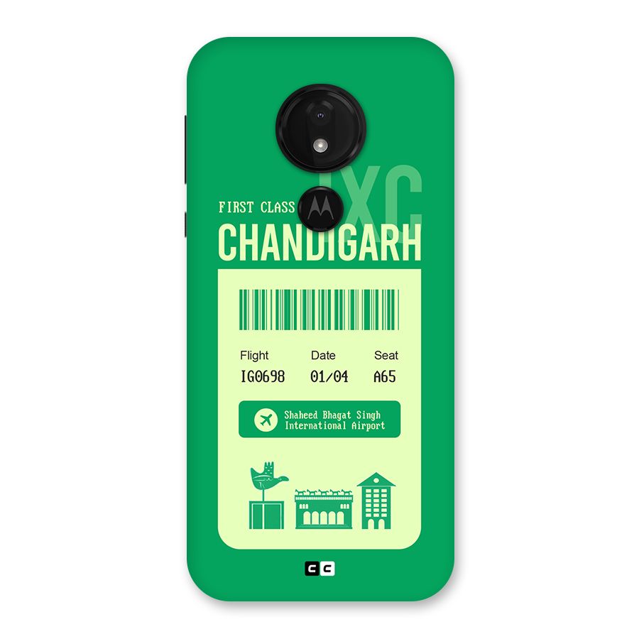Chandigarh Boarding Pass Back Case for Moto G7 Power