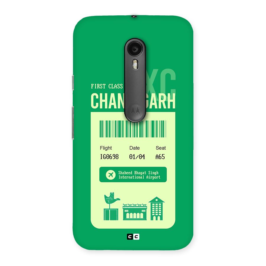 Chandigarh Boarding Pass Back Case for Moto G Turbo