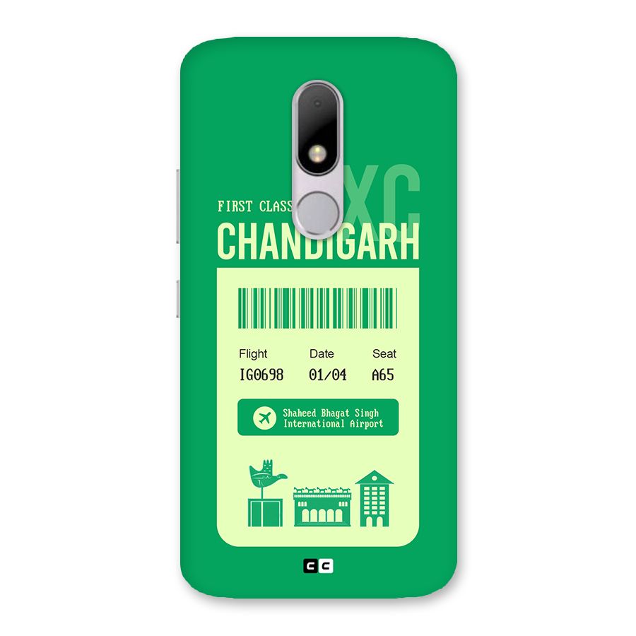 Chandigarh Boarding Pass Back Case for Moto M