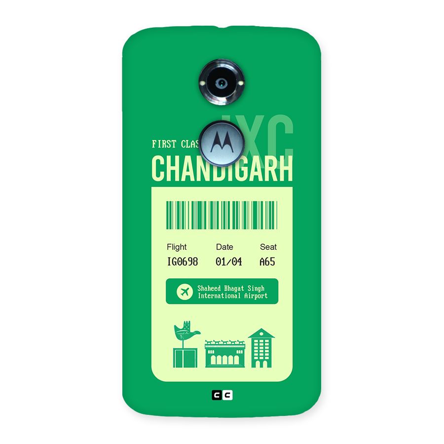 Chandigarh Boarding Pass Back Case for Moto X2