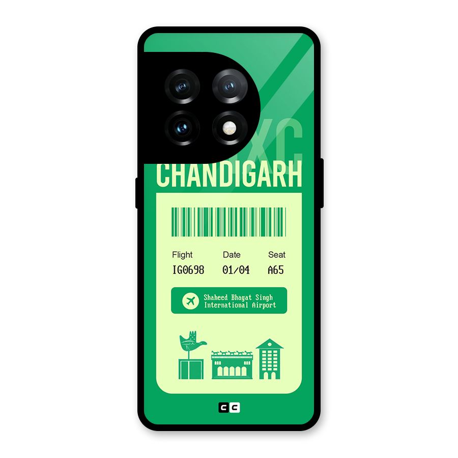 Chandigarh Boarding Pass Glass Back Case for OnePlus 11