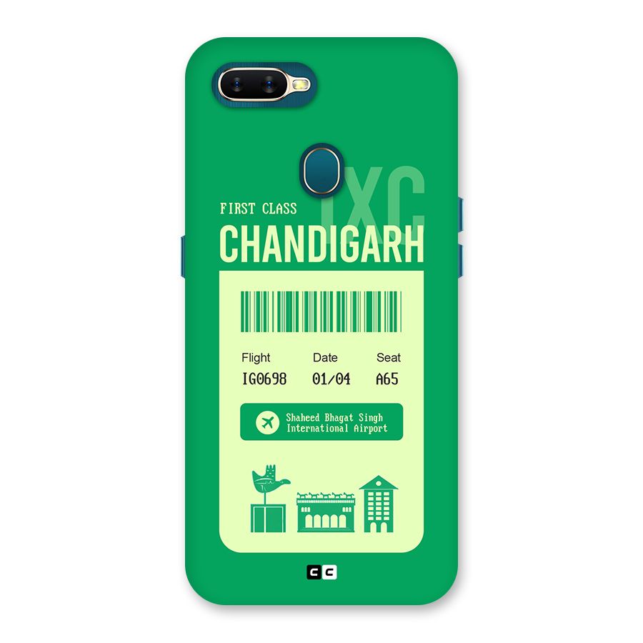 Chandigarh Boarding Pass Back Case for Oppo A11k