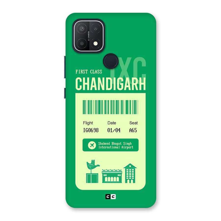 Chandigarh Boarding Pass Back Case for Oppo A15