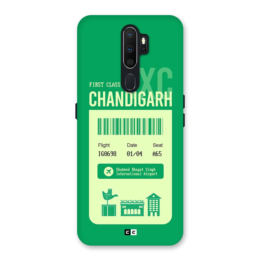 Chandigarh Boarding Pass Back Case for Oppo A5 (2020)