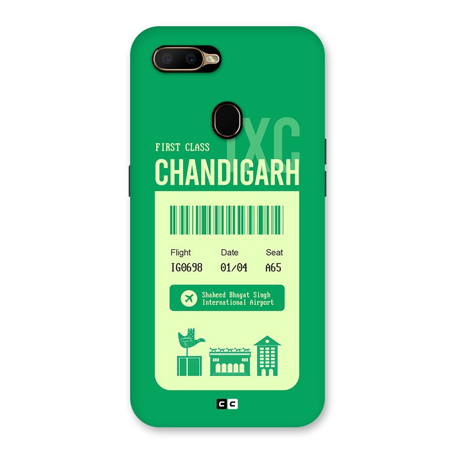 Chandigarh Boarding Pass Back Case for Oppo A5s