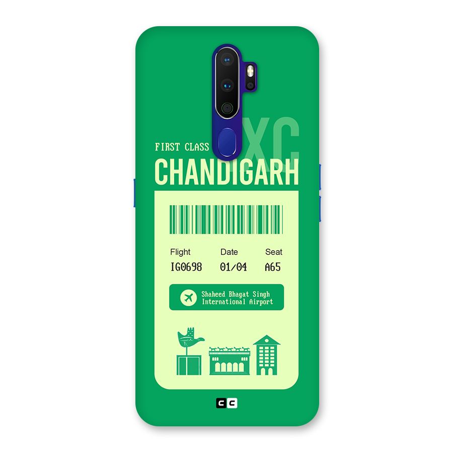 Chandigarh Boarding Pass Back Case for Oppo A9 (2020)