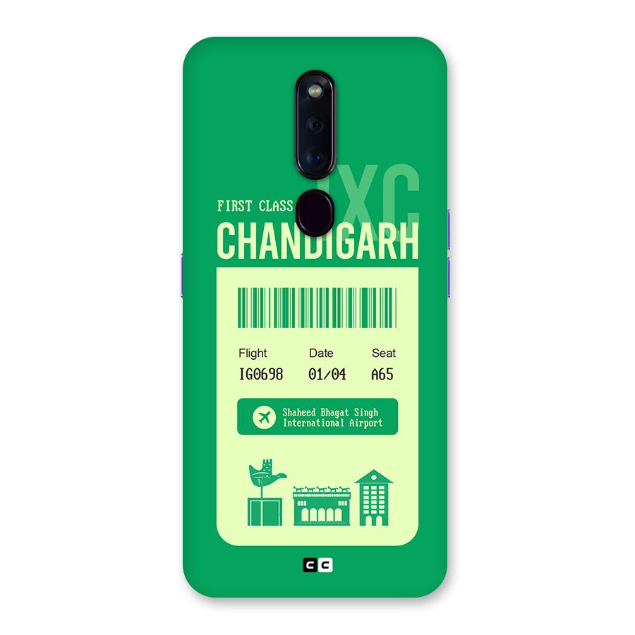 Chandigarh Boarding Pass Back Case for Oppo F11 Pro
