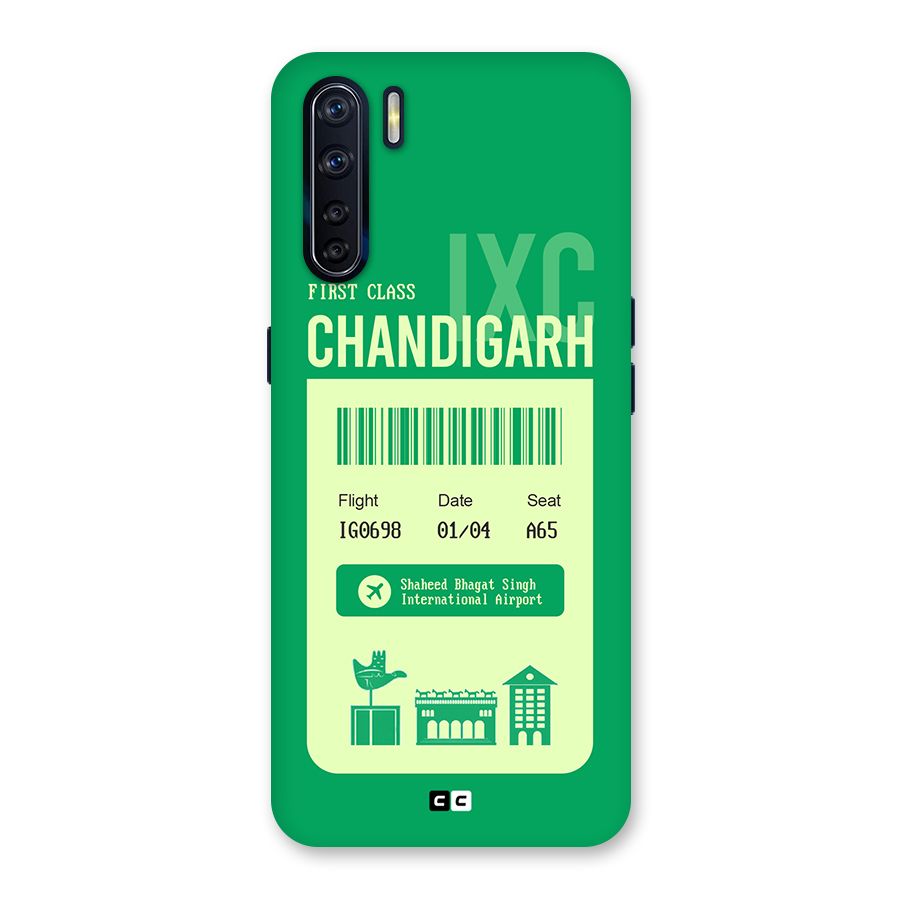 Chandigarh Boarding Pass Back Case for Oppo F15