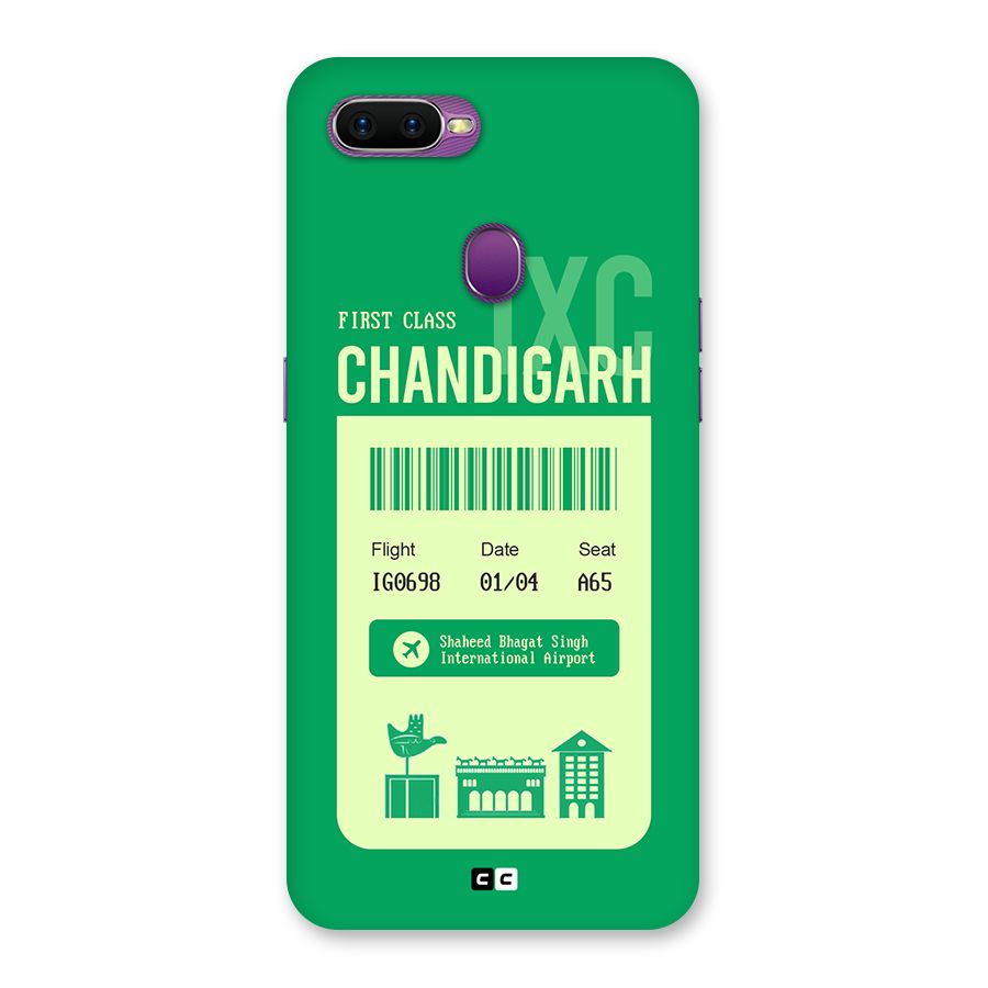 Chandigarh Boarding Pass Back Case for Oppo F9