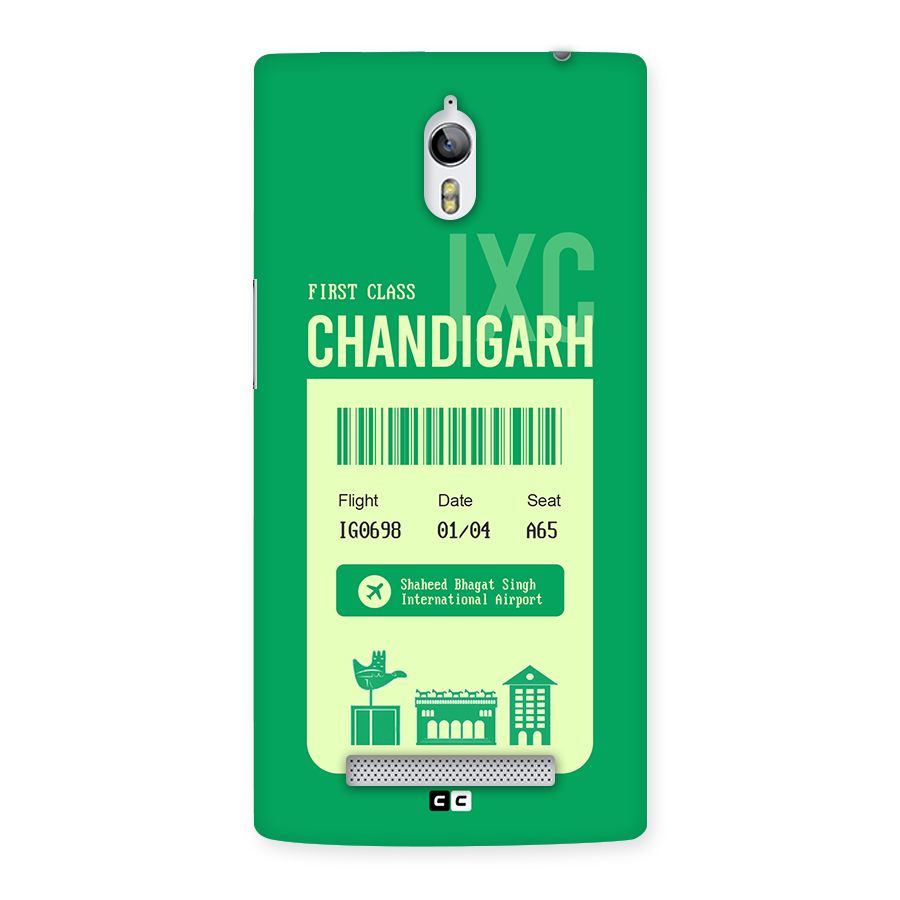 Chandigarh Boarding Pass Back Case for Oppo Find 7