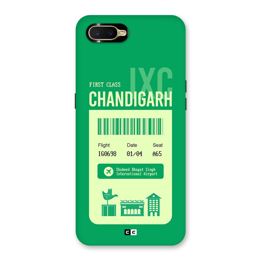 Chandigarh Boarding Pass Back Case for Oppo K1