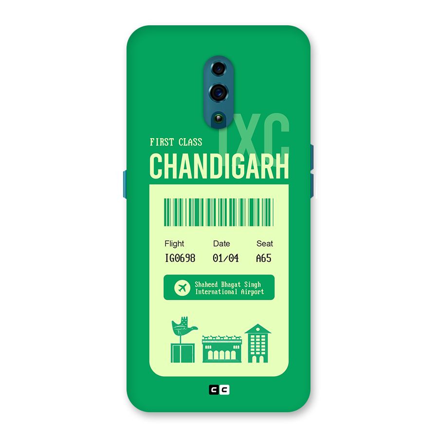 Chandigarh Boarding Pass Back Case for Oppo Reno