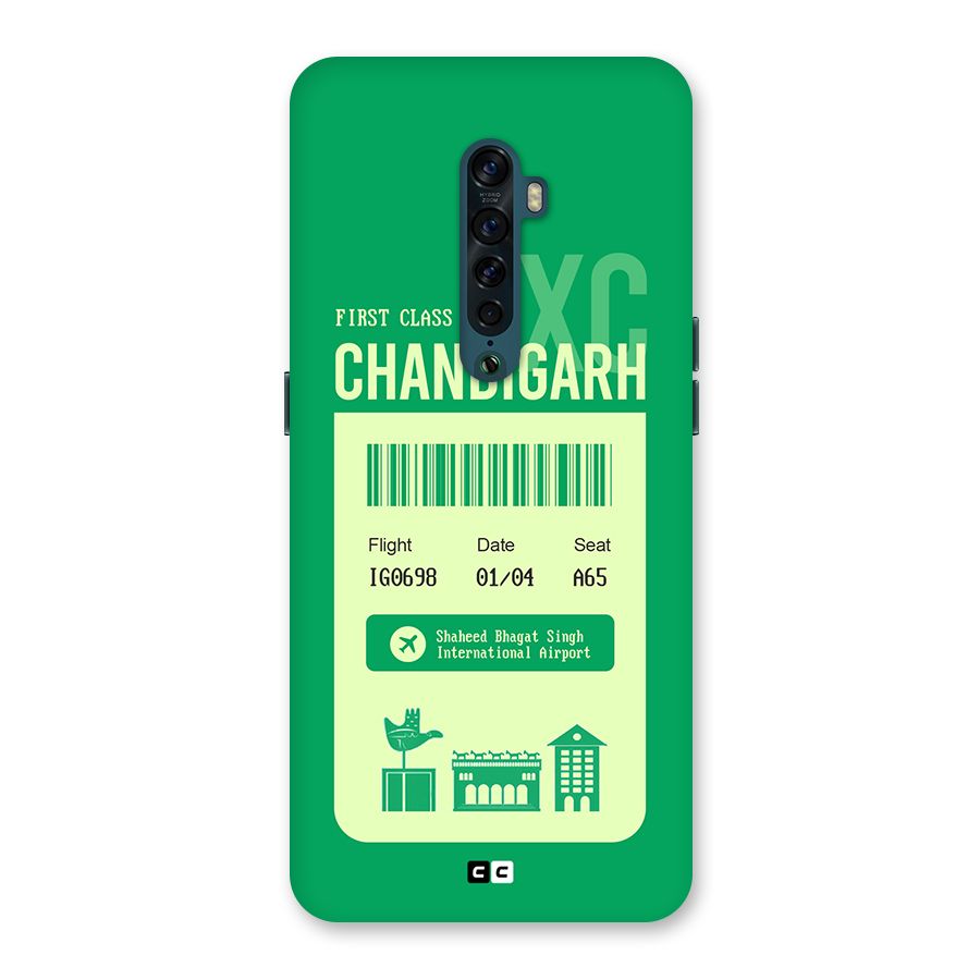 Chandigarh Boarding Pass Back Case for Oppo Reno2