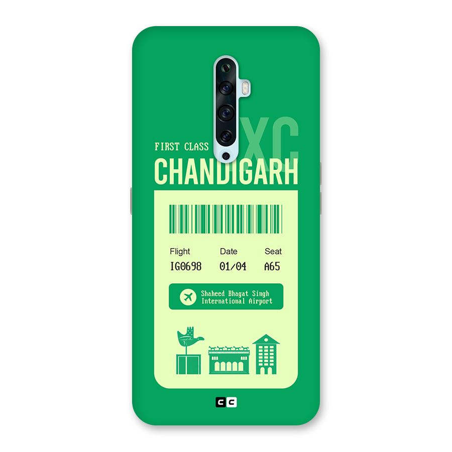 Chandigarh Boarding Pass Back Case for Oppo Reno2 F