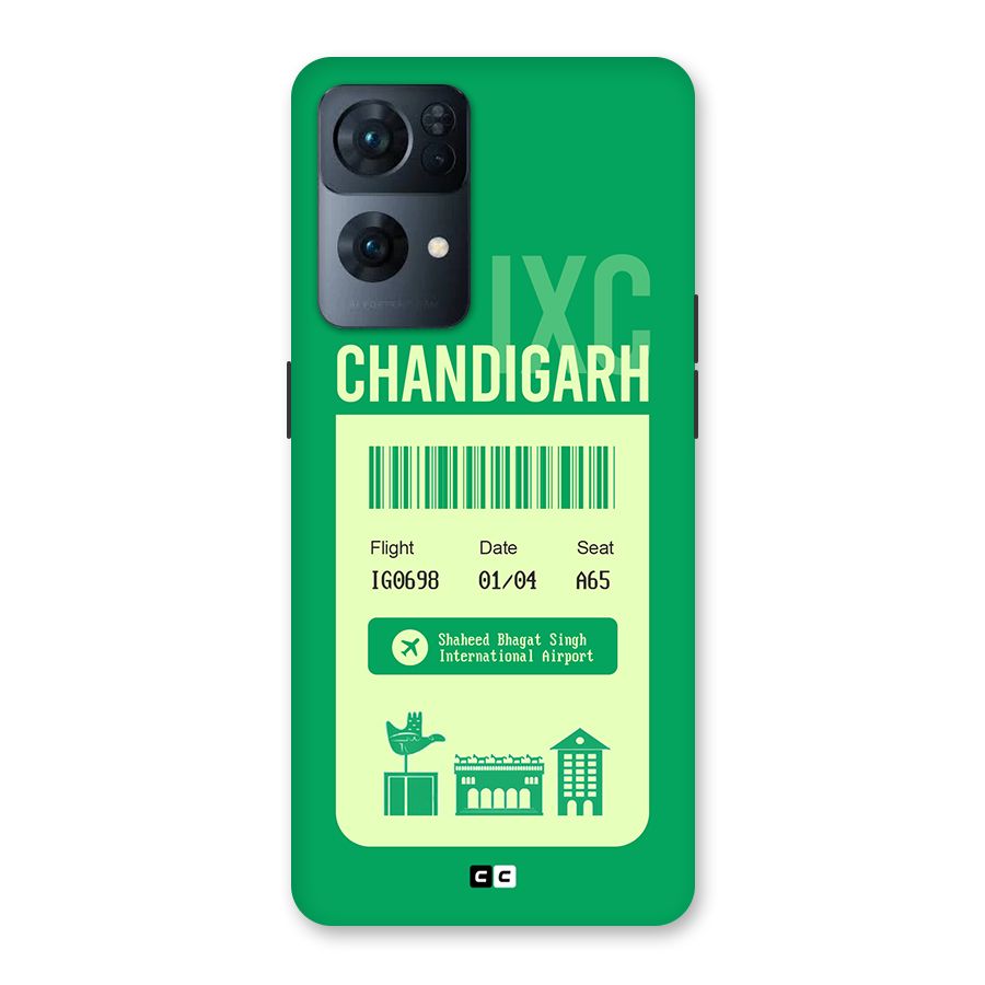Chandigarh Boarding Pass Back Case for Oppo Reno7 Pro 5G