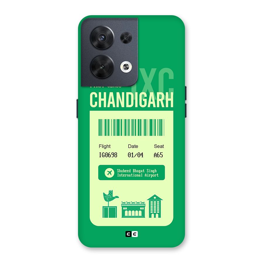 Chandigarh Boarding Pass Back Case for Oppo Reno8 5G