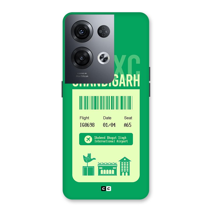 Chandigarh Boarding Pass Back Case for Oppo Reno8 Pro 5G
