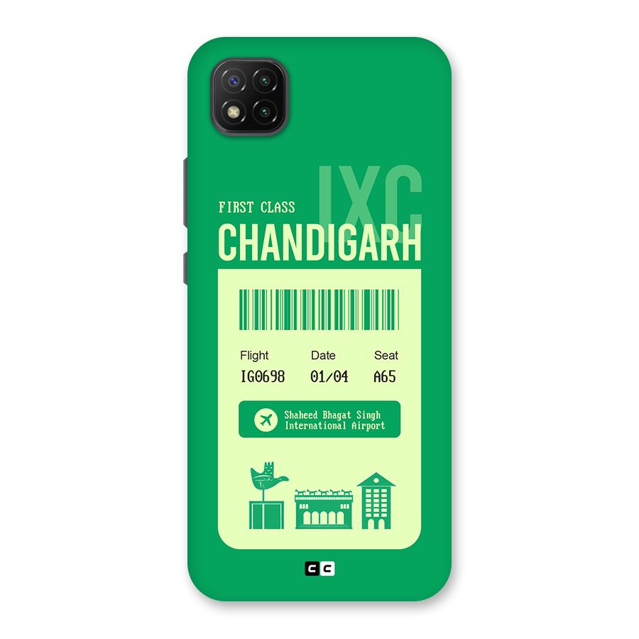 Chandigarh Boarding Pass Back Case for Poco C3
