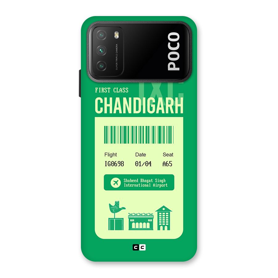 Chandigarh Boarding Pass Back Case for Poco M3