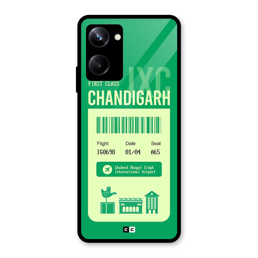 Chandigarh Boarding Pass Glass Back Case for Realme 10 Pro