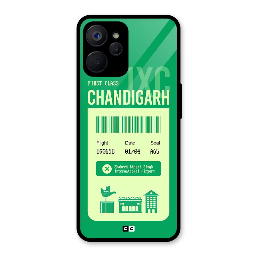 Chandigarh Boarding Pass Glass Back Case for Realme 9i 5G
