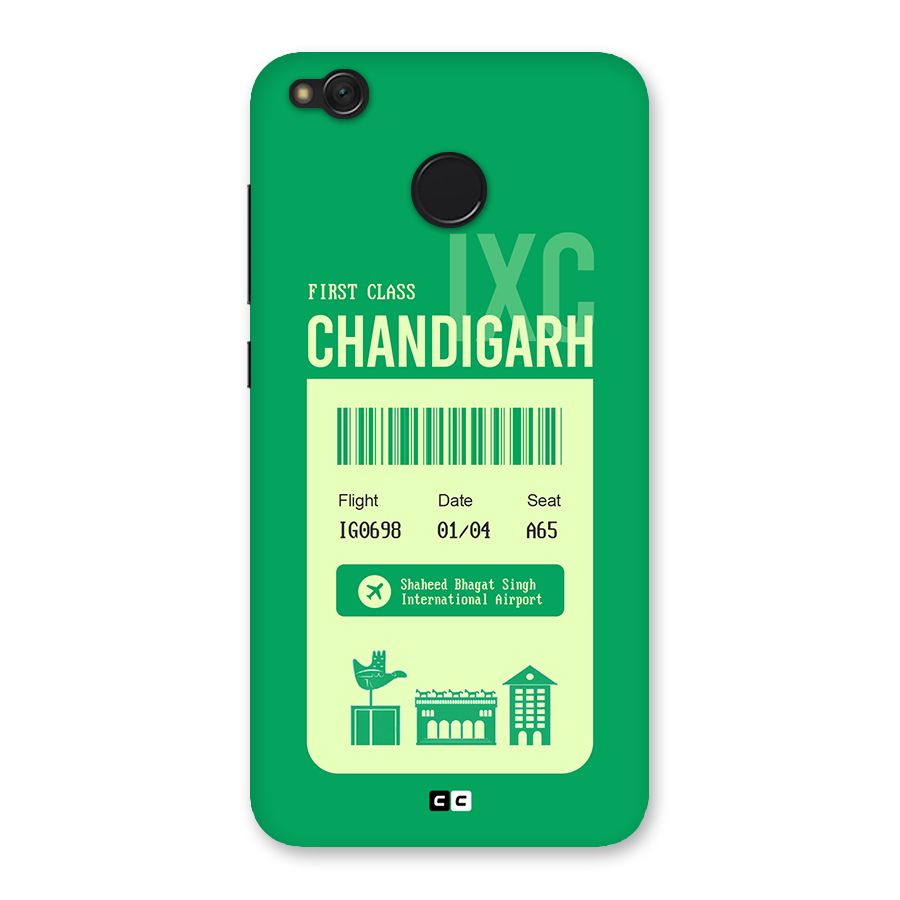 Chandigarh Boarding Pass Back Case for Redmi 4
