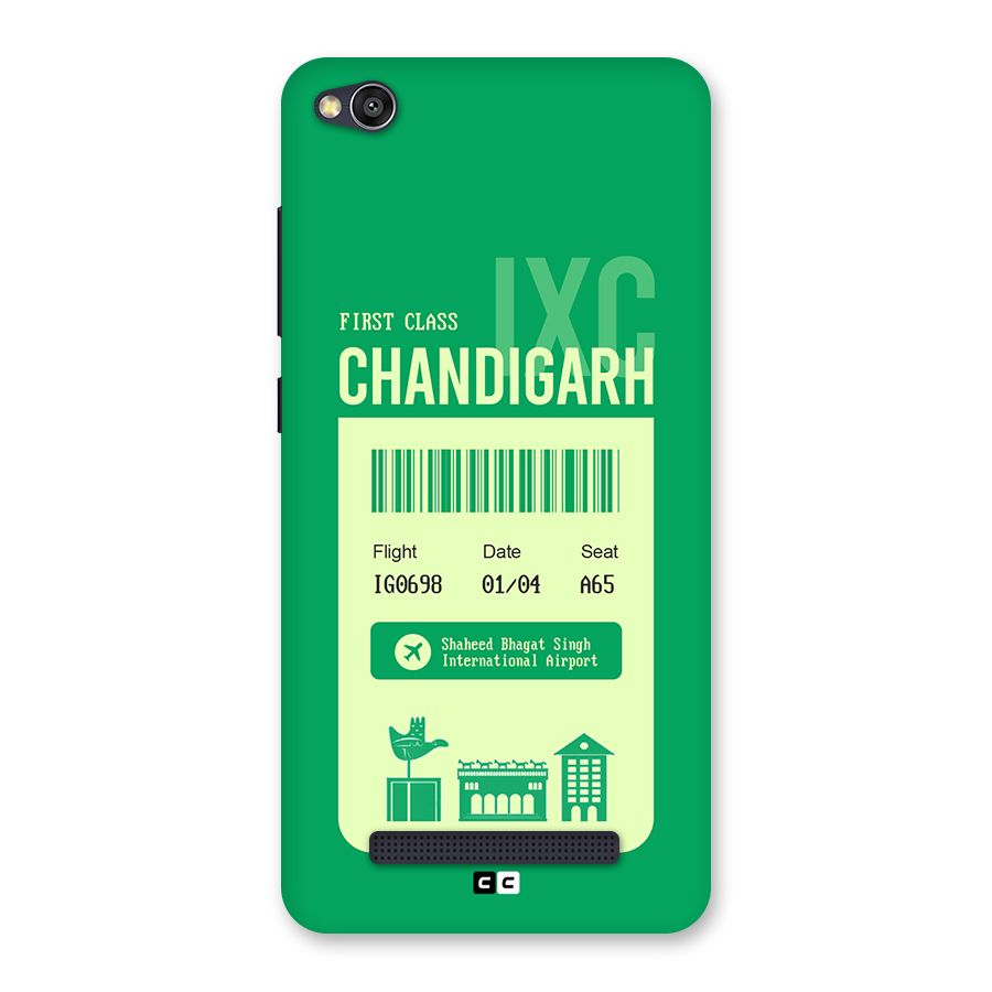 Chandigarh Boarding Pass Back Case for Redmi 4A