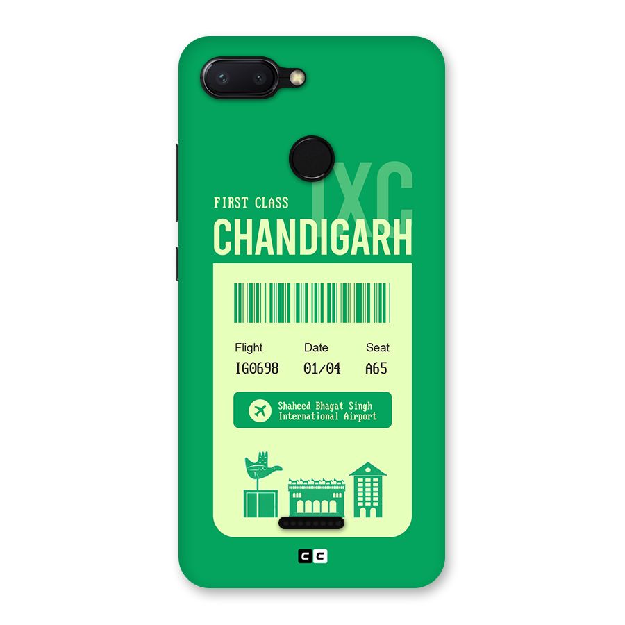 Chandigarh Boarding Pass Back Case for Redmi 6