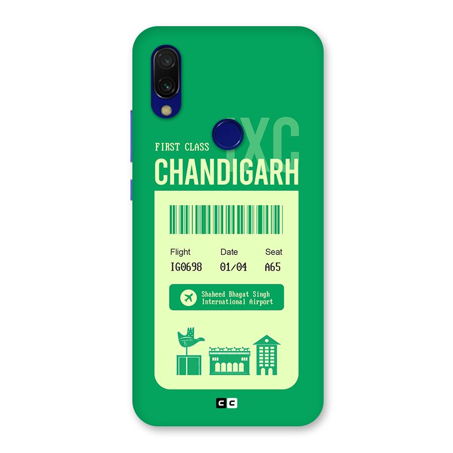 Chandigarh Boarding Pass Back Case for Redmi 7