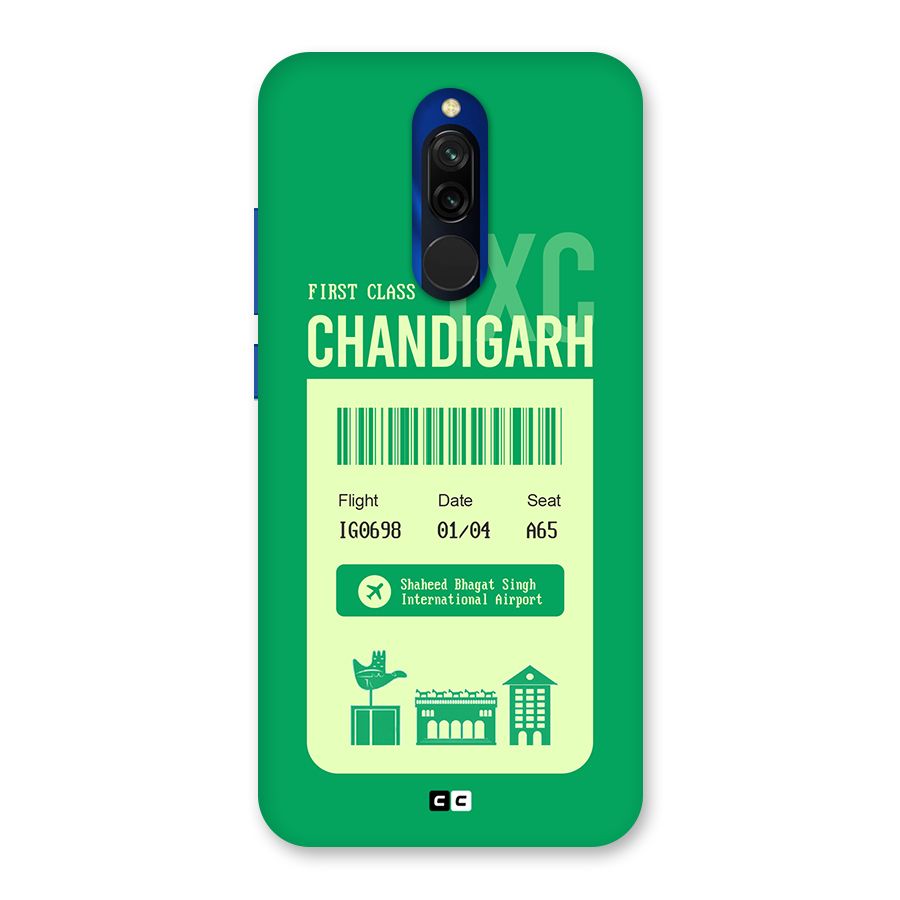 Chandigarh Boarding Pass Back Case for Redmi 8