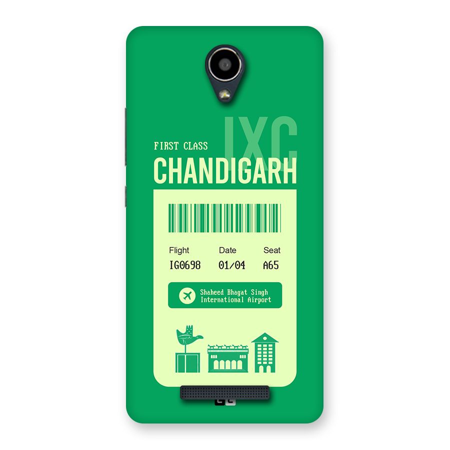 Chandigarh Boarding Pass Back Case for Redmi Note 2