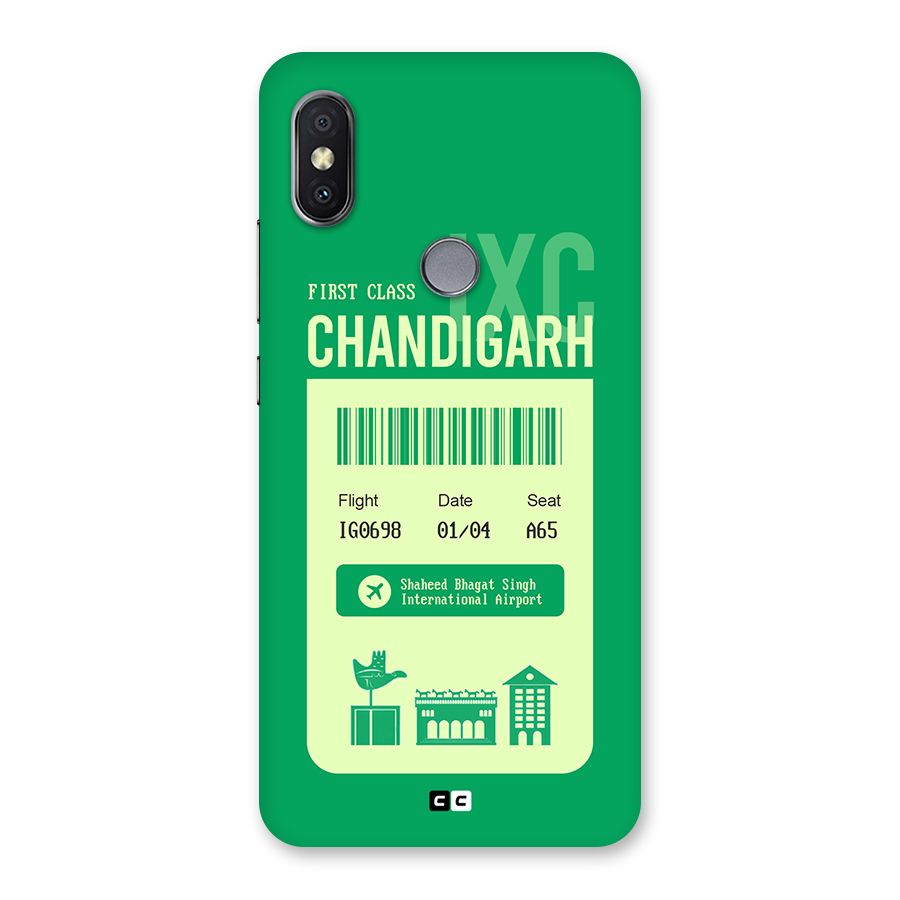 Chandigarh Boarding Pass Back Case for Redmi Y2