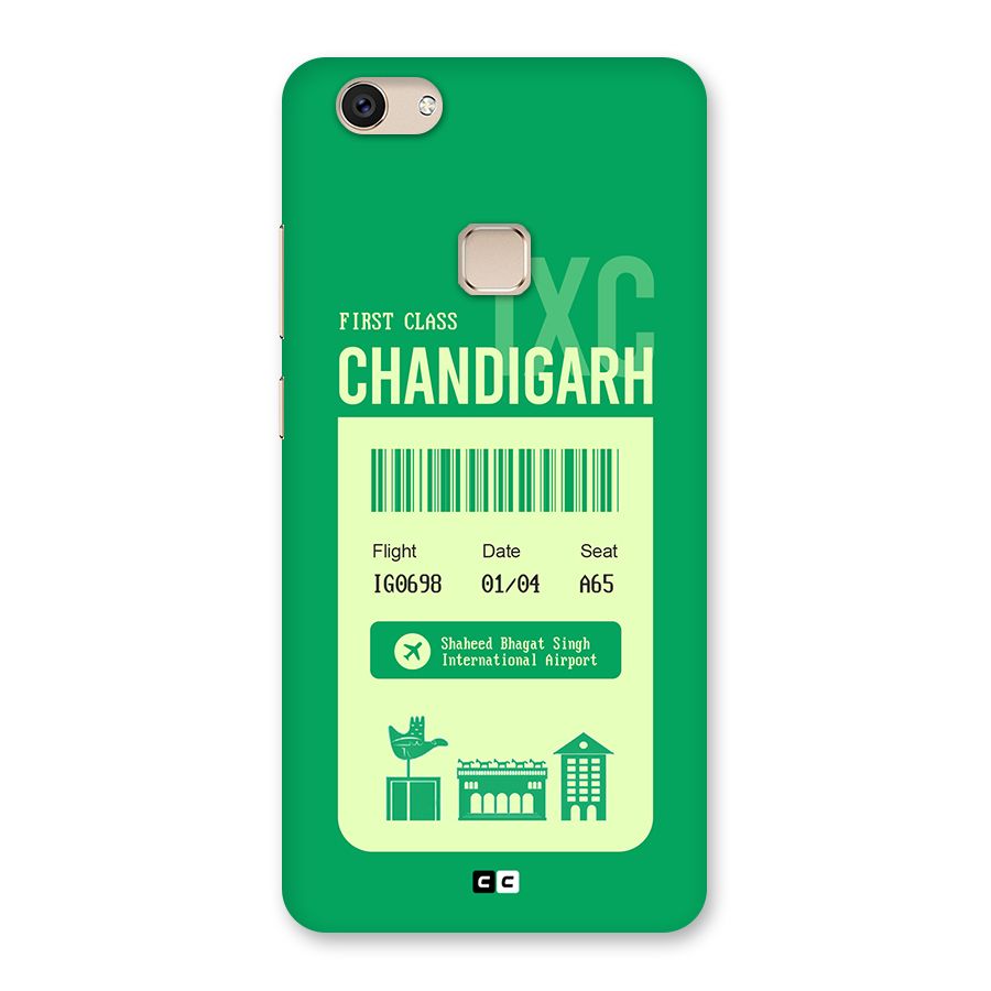 Chandigarh Boarding Pass Back Case for Vivo V7